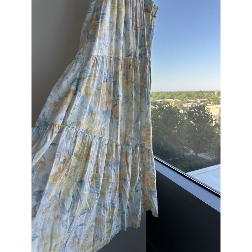 Abercrombie & Fitch M Ruffle Floral Maxi Dress FairyCore Cottage Preppy Girly - Picture 2 of 6